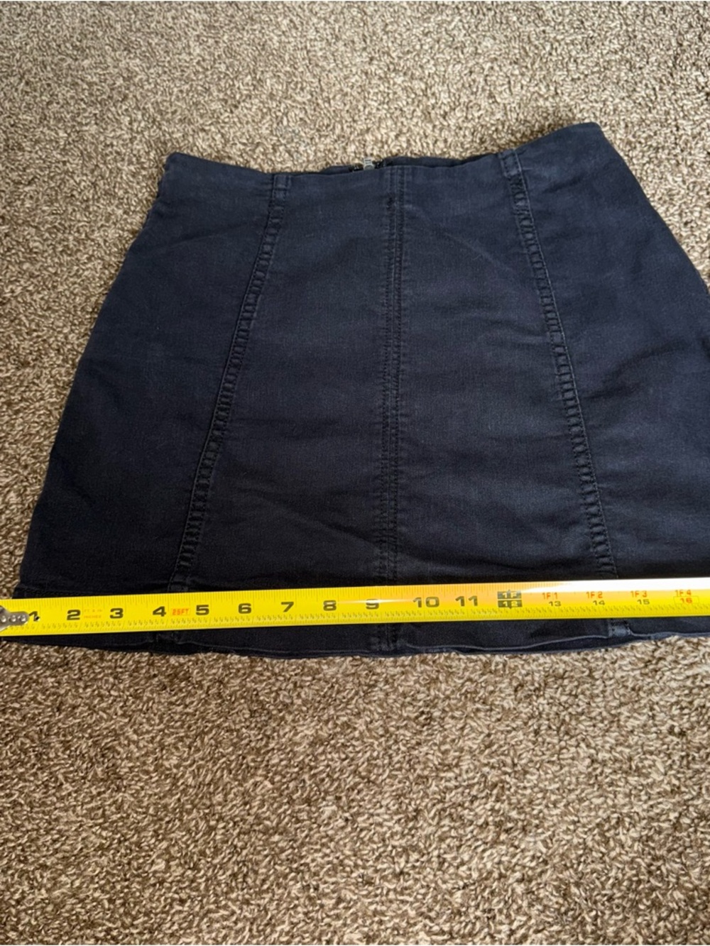 Free People Black Mini Skirt Sz 6 ~ Stylish - Picture 12 of 14